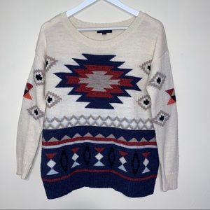 American Eagle Tribal Print Sweater